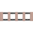 Bticino - Plaque de finition Living Now Collection Les Sables 4x2 modules finition Cuivre