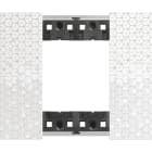 Bticino - Plaque de finition Living Now Collection Les Blancs 2 modules finition Pixel