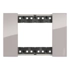 Bticino - Plaque de finition Living Now Collection Les Sables 3 modules finition Aurore