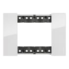 Bticino - Plaque de finition Living Now Collection Les Blancs 3 modules finition Glacier
