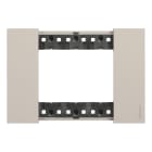 Bticino - Plaque de finition Living Now Collection Les Sables 3 modules finition Sable