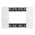 Bticino - Plaque de finition Living Now Collection Les Blancs 3 modules finition Pixel