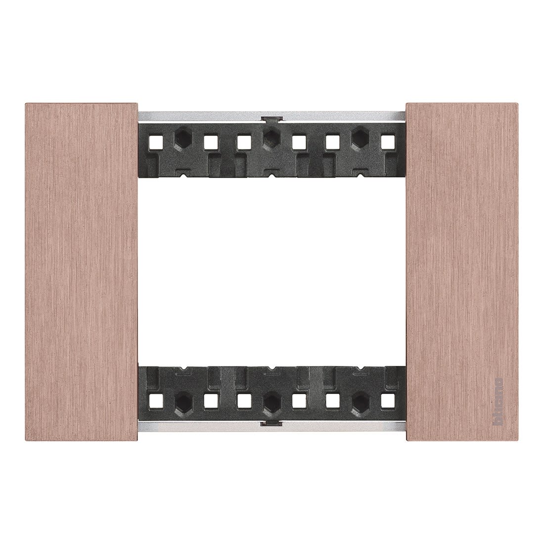 Bticino - Plaque de finition Living Now Collection Les Sables 3 modules finition Cuivre