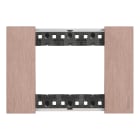 Bticino - Plaque de finition Living Now Collection Les Sables 3 modules finition Cuivre