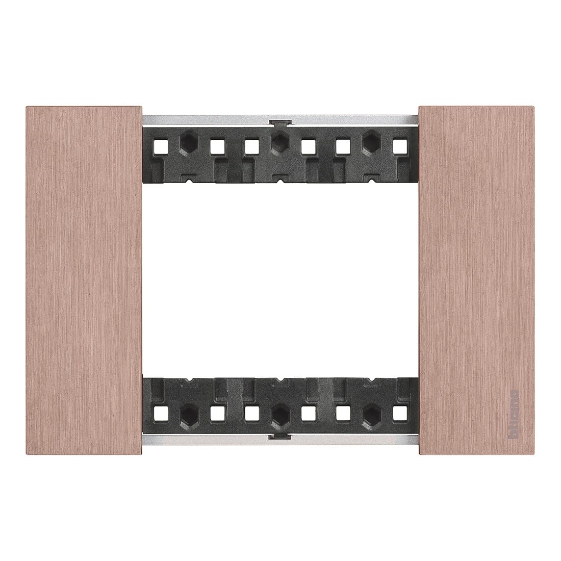 Bticino - Plaque de finition Living Now Collection Les Sables 3 modules finition Cuivre