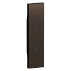 Bticino - Enjoliveur double commande hôtel 1 module Bronze - Living Now