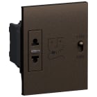 Bticino - Prise rasoir 3 modules blanc Bronze - Living Now