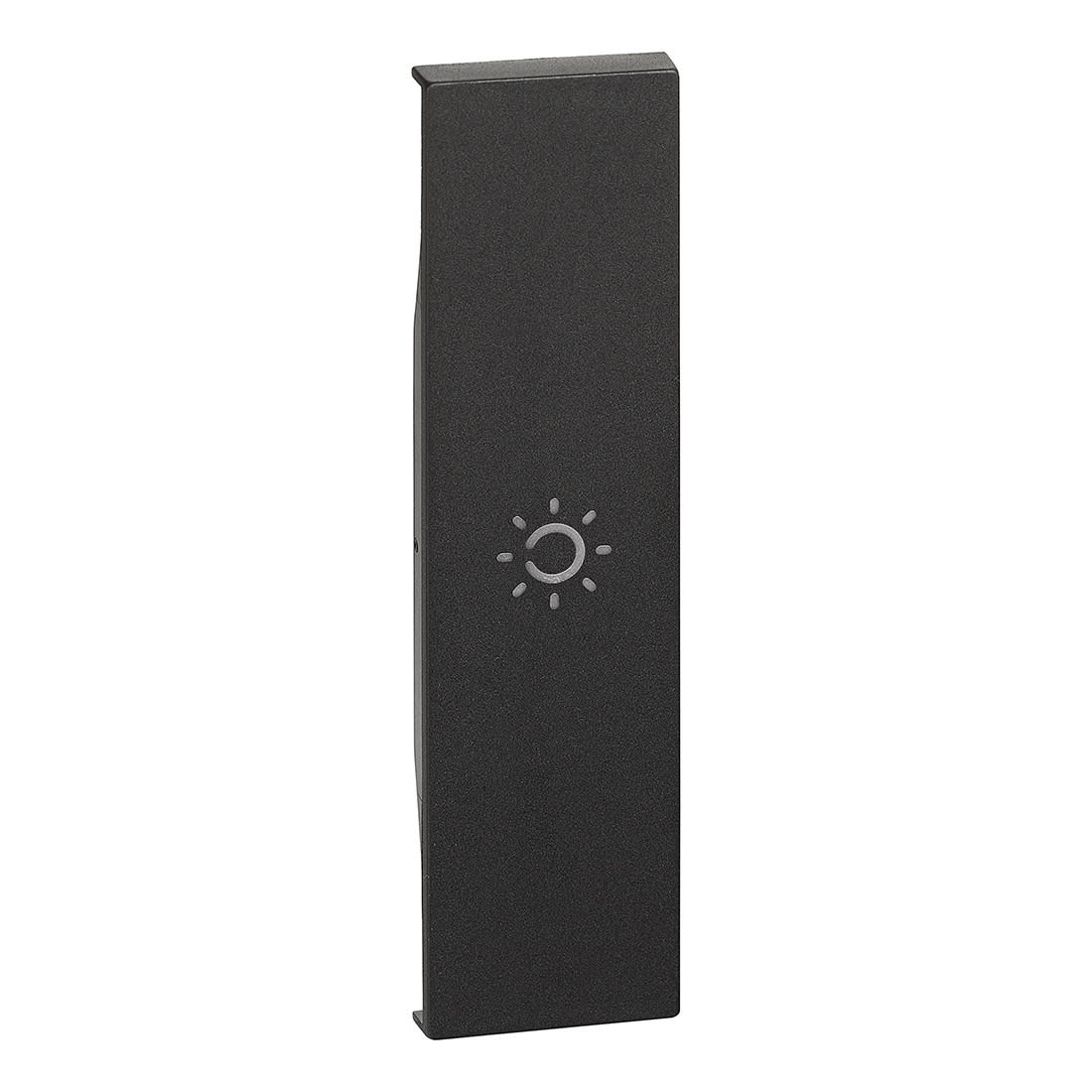 Bticino - Enjoliveur Living Now avec symbole lumière MyHOME_Up 1 module - noir