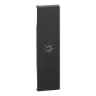 Bticino - Enjoliveur Living Now avec symbole lumière MyHOME_Up 1 module - noir