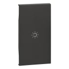 Bticino - Enjoliveur Living Now avec marquage lumière 2 modules - noir