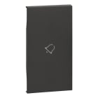 Bticino - Enjoliveur Living Now avec marquage sonnette 2 modules - noir