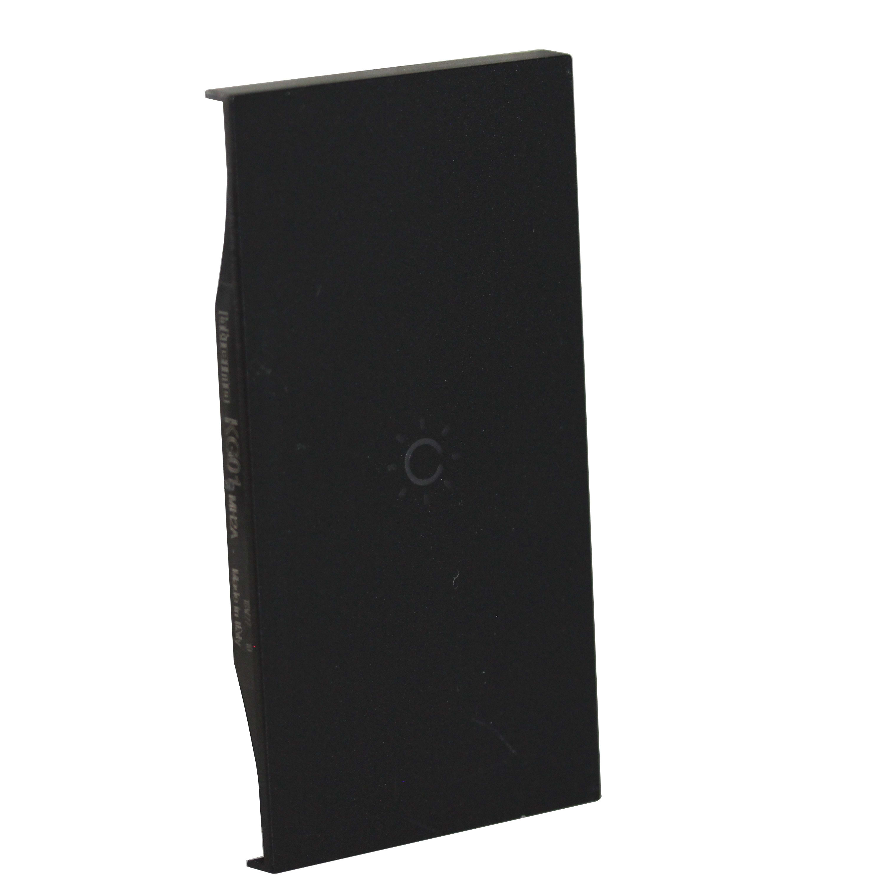 Bticino - Enjoliveur Living Now avec marquage éclairage MyHOME_Up 2 modules - noir