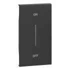 Bticino - Enjoliveur Living Now avec marquage ON/OFF MyHOME_Up 2 modules - noir