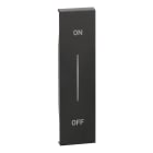 Bticino - Enjoliveur Living Now avec marquage ON/OFF MyHOME_Up 1 module - noir