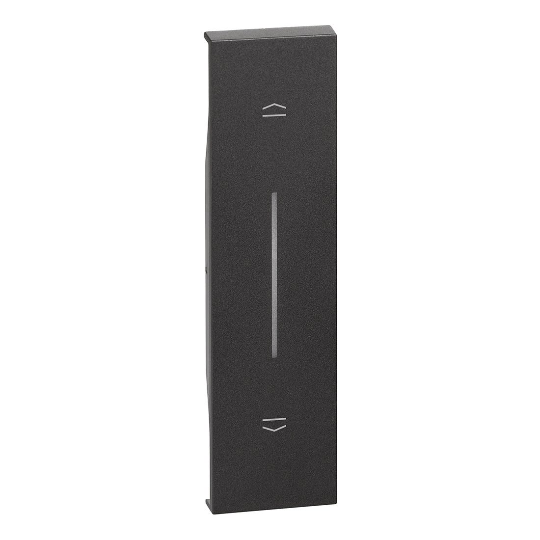 Bticino - Enjoliveur Living Now pour poussoir de volets roulants 1 module - noir