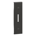 Bticino - Enjoliveur Living Now pour interrupteur de volets roulants 1 module - noir
