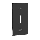 Bticino - Enjoliveur Living Now pour interrupteur VMC 2 modules - noir