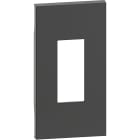 Bticino - Plastron de finition Living Now pour prise RJ45 2 modules - noir