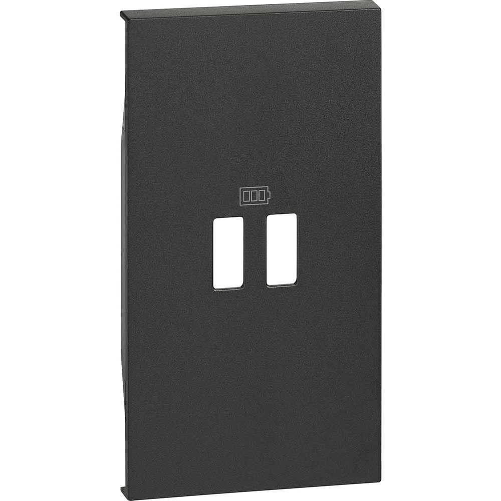Bticino - Living Now - enjoliveur pour prise USB 2 modules noir