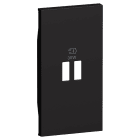 Bticino - Enjoliveur Living Now double chargeur USB Power Delivery 30W - 2 modules - Noir
