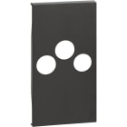 Bticino - Enjoliveur Living Now pour prise TV-R-SAT 2 modules - noir
