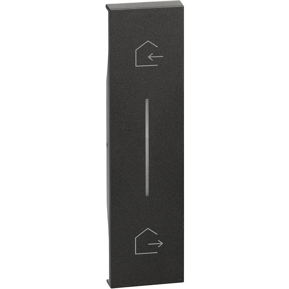 Bticino - Enjoliveur Living Now with Netatmo pour commande départ/arrivée 1 module - noir