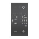 Bticino - Thermostat électronique avec écran rétro-éclairé Living Now 2 modules - noir