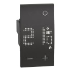 Bticino - Thermostat electronique avec ecran retro-eclaire Living Now 2 modules - noir