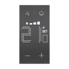 Bticino - Thermostat avec afficheur Living Now MyHOME_Up 2 modules - noir