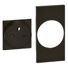 Bticino - Enjoliveur Living Now pour prise de courant Surface 2 modules - noir