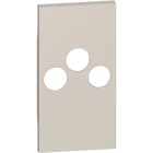 Bticino - Enjoliveur Living Now pour prise TV-R-SAT 2 modules - sable