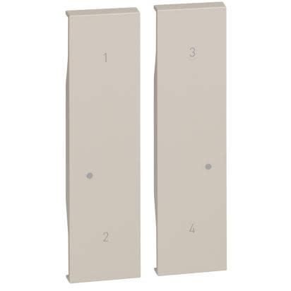 Bticino - Enjoliveur Living Now with Netatmo pour commande 4 scenarios 2 modules - sable