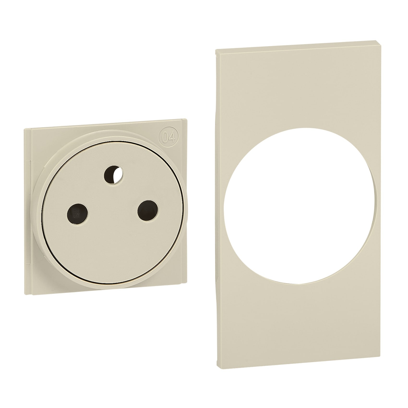 Bticino - Enjoliveur Living Now pour prise de courant Surface 2 modules - sable