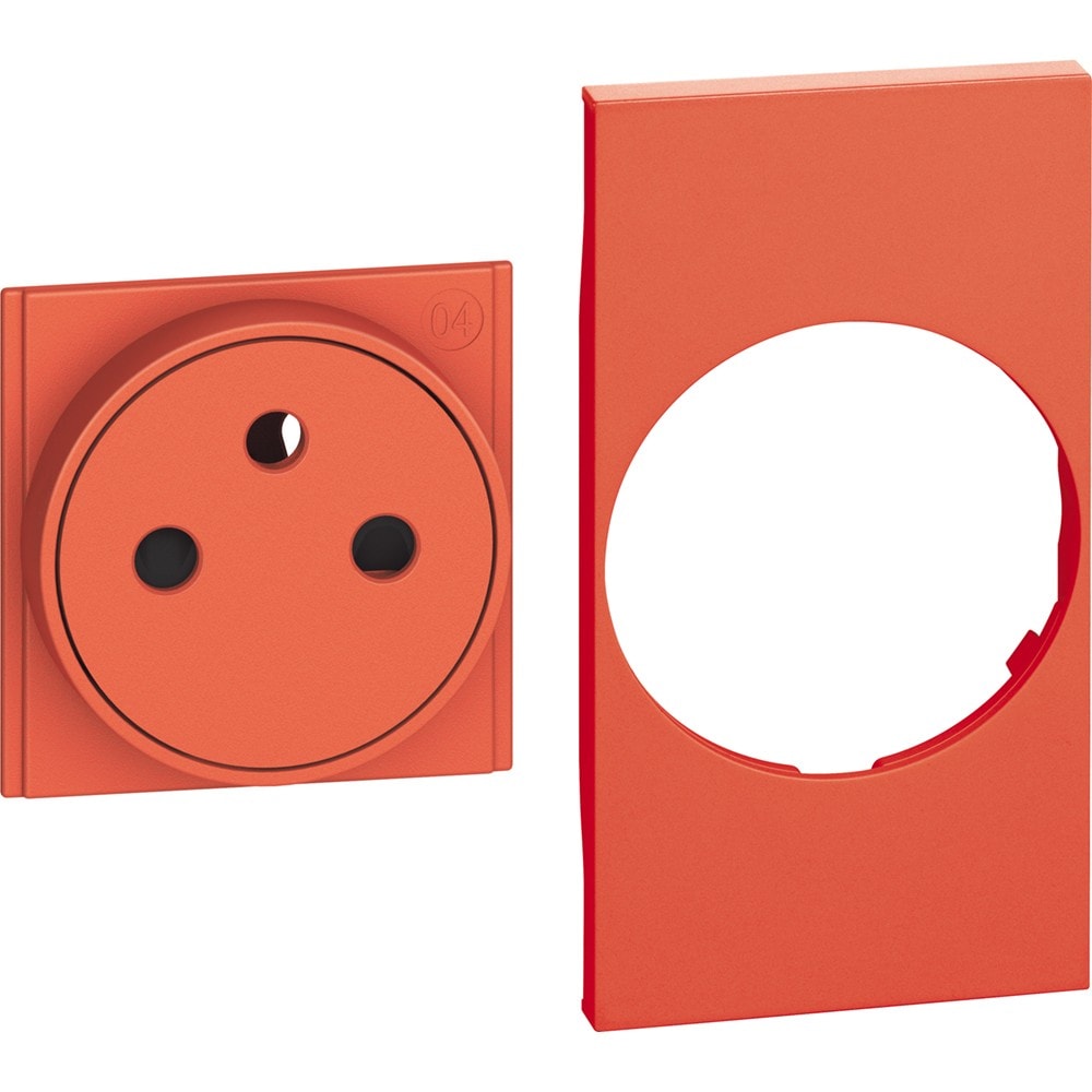 Bticino - Enjoliveur Living Now pour prise de courant Surface 2 modules - rouge