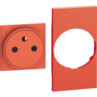 Bticino - Enjoliveur Living Now pour prise de courant Surface 2 modules - rouge