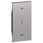 Bticino - Enjoliveur ON/OFF 2 modules - Acier - Living Now