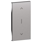 Bticino - Enjoliveur commande volet 2 modules Acier - Living Now