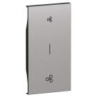 Bticino - Enjoliveur interrupteur VMC 2 modules Acier - Living Now