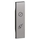 Bticino - Enjoliveur double commande hôtel 1 module Acier - Living Now