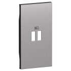 Bticino - Enjoliveur chargeur USB 2 modules Acier - Living Now