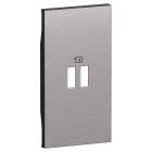 Bticino - Enjoliveur chargeur PD 2 modules Acier - Living Now