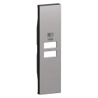 Bticino - Enjoliveur chargeur 2 USB 1 module Acier - Living Now