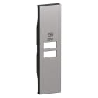 Bticino - Enjoliveur Living Now pour double chargeur USB - 1 module - Acier