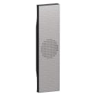 Bticino - Enjoliveur sonnette/buzzer 1 module Acier - Living Now