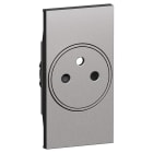 Bticino - Prise de courant 2P+T Surface 2 modules Acier - Living Now
