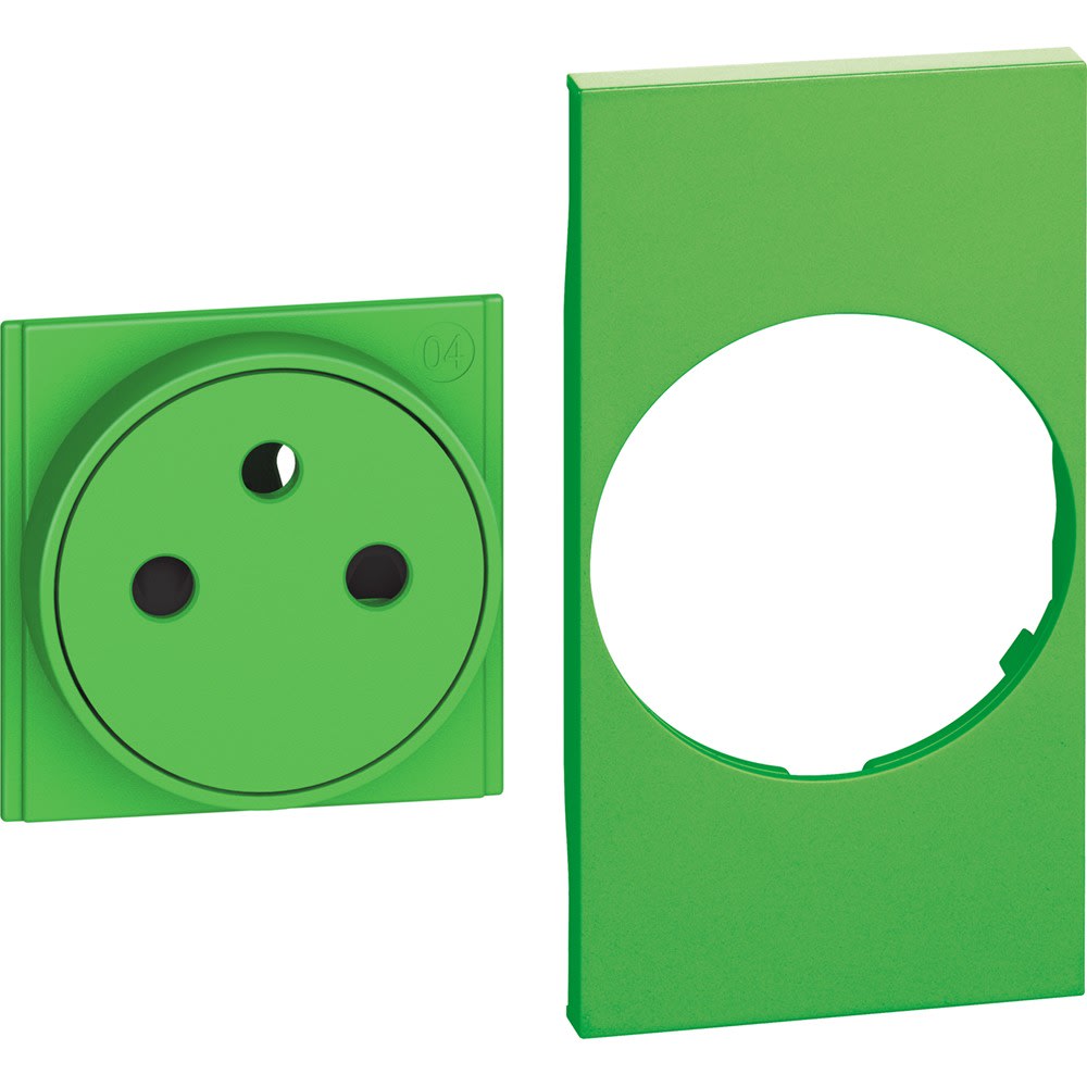 Bticino - Enjoliveur Living Now pour prise de courant Surface 2 modules - vert