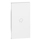 Bticino - Enjoliveur Living Now avec marquage sonnette 2 modules - blanc