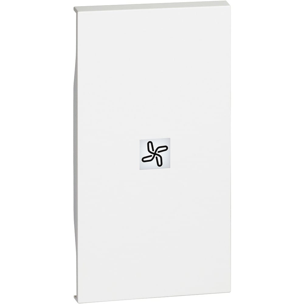 Bticino - Enjoliveur Living Now avec marquage ventilateur 2 modules - blanc