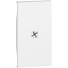 Bticino - Enjoliveur Living Now avec marquage ventilateur 2 modules - blanc