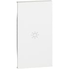 Bticino - Enjoliveur Living Now avec marquage éclairage MyHOME_Up 2 modules - blanc